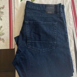 NAUTICA MENS 36x30 Deep Blue Wash JEANS